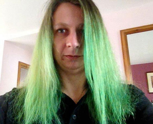 mel gsdr volunteer dyes her hair green to raise money for the rescue