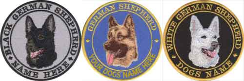 personalised german shepherd badges