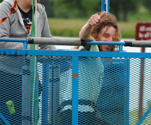 mark in the bungee cage