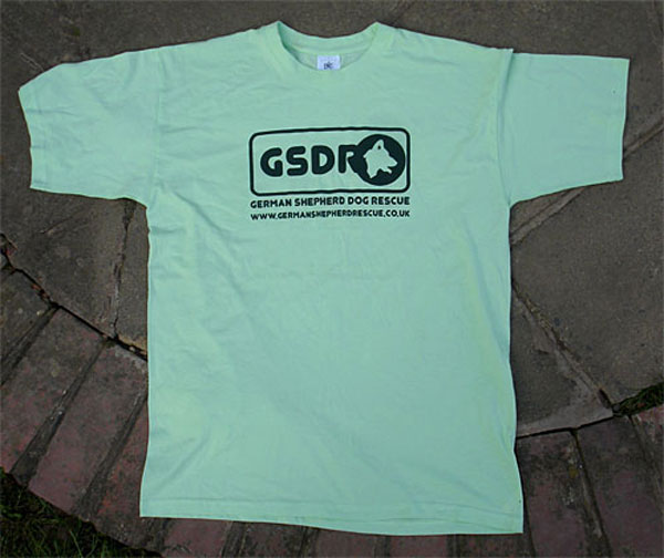 german shepherd dog rescue logo t shirt