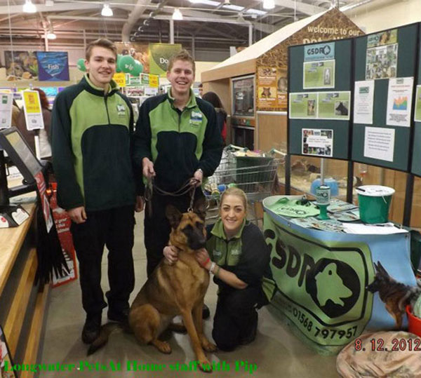 gsdr fundraise Pets at Home Longwater, Norwich