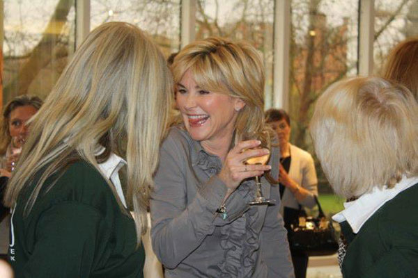 Anthea Turner having a laugh with Irene and Jayne from GSDR