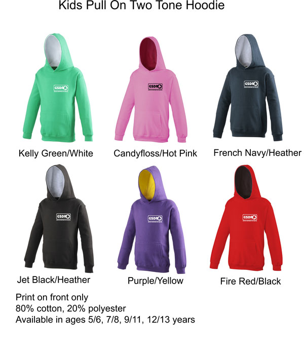 Kids 2 Tone Pull on Hoodie