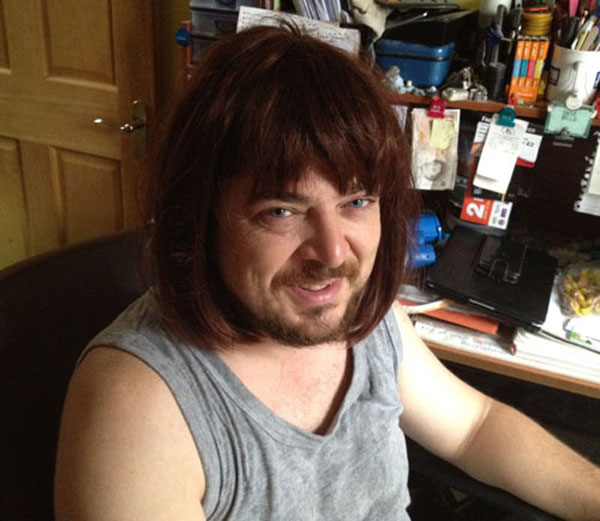 gsdr volunteer wearing a wig