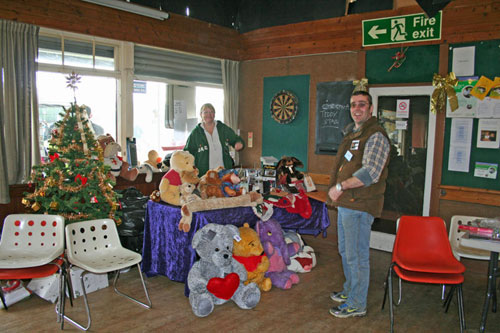 christmas tree and cuddly toys
