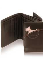 black leather purse