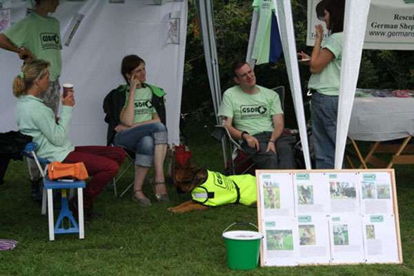 volunteers having a discussion