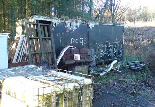 filthy dog kennel