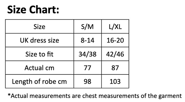 Changing Robe Sizes