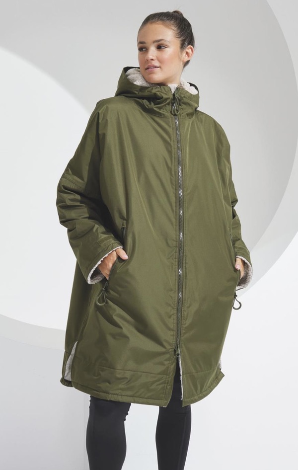 Olive green waterproof robe