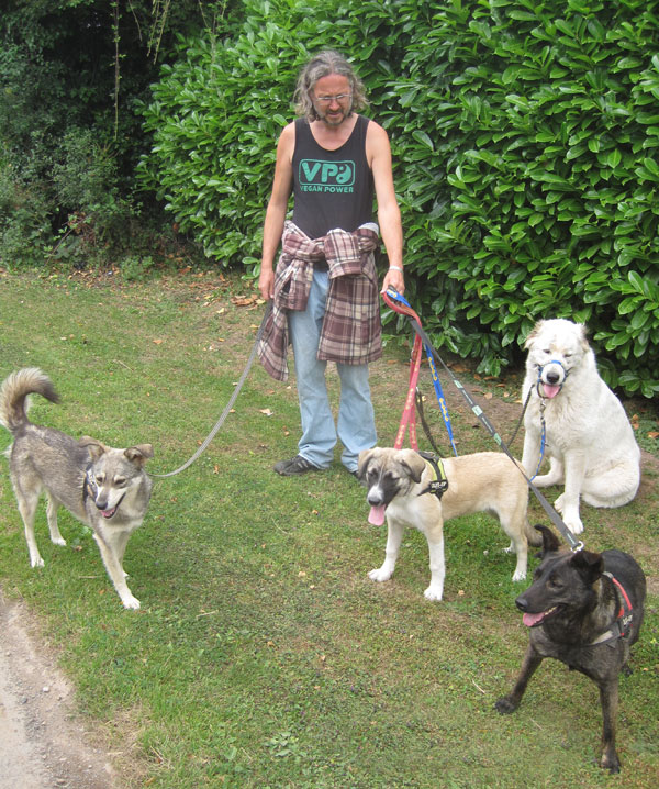 Maria walking with her friends